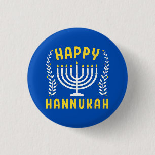 Prettig Hanukka Ronde Button 3,2 Cm
