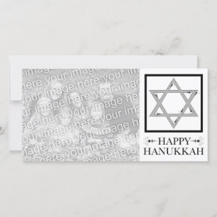prettig hanukka : ster van david fotokaart feestdagenkaart