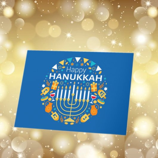 Prettig Hanukka Vakantiekaart Feestdagen Kaart