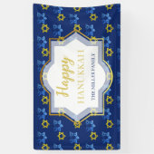 Prettig Hanukka Watercolor Davidsterren Spandoek (Verticaal)