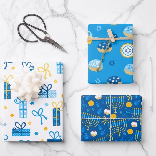 Prettig Hanukkafeest Inpakpapier Vel (Voorkant)
