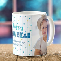 Prettig Hanukkah 2 Foto Turquoise Leuke Typografie