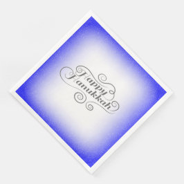 Prettig Hanukkah 2-tone Blauw Witte Achtergrond Servet