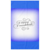 Prettig Hanukkah 2-tone blauw witte achtergrond Tafelkleed (Voorkant)