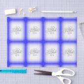 Prettig Hanukkah 2-tone Blauw Witte Achtergrond Tissuepapier (Craft)