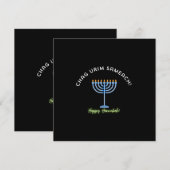 Prettig Hanukkah! Bedankkaart (Voorkant / Achterkant)