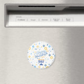 Prettig Hanukkah Blauw En Goud Magneet (Insitu (Vaatwasser))