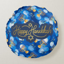 Prettig Hanukkah Blauw En Wit