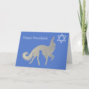 Prettig Hanukkah Borzoi Kaart