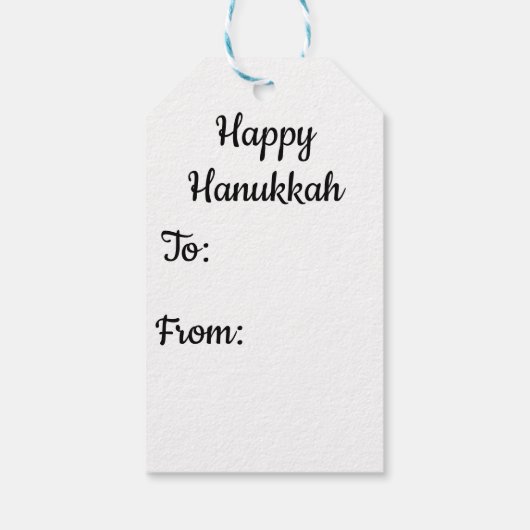 Prettig Hanukkah Cadeaulabel (Achterkant)