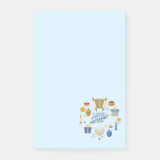Prettig Hanukkah Cute Post-it® Notes (Voorkant)