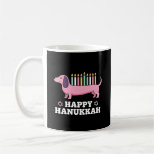 Prettig Hanukkah Dachshund Hond Koffiemok