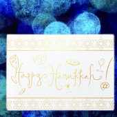 Prettig Hanukkah Folie Kaarten