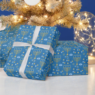 Prettig Hanukkah Inpakpapier