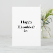 Prettig Hanukkah jouw naam tekst afbeelding bewerk Kaart (Staand voorkant)