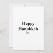 Prettig Hanukkah jouw naam tekst afbeelding bewerk Kaart (Achterkant)