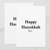 Prettig Hanukkah jouw naam tekst afbeelding bewerk Kaart (Voorkant / Achterkant)
