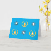 Prettig Hanukkah Kaart (Gele Bloem)