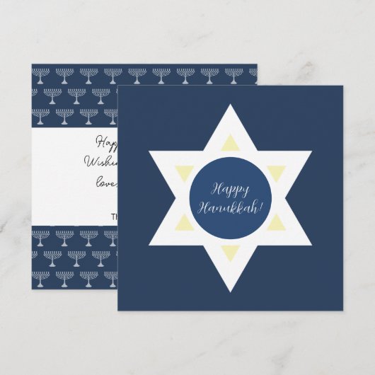 Prettig Hanukkah Kaart (Voorkant / Achterkant)