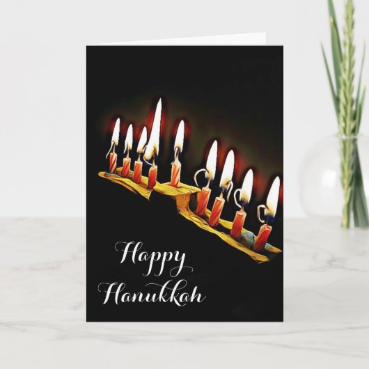 Prettig Hanukkah, moge u zegenen en gezegend zijn Kaart (Voorkant)