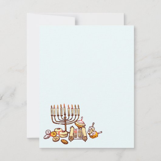 Prettig Hanukkah Notitiekaartje (Achterkant)