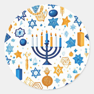 Prettig Hanukkah Ronde Sticker