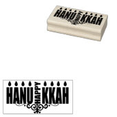Prettig Hanukkah Rubberstempel (Gestempeld)