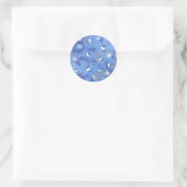 Prettig Hanukkah Vallende Ster en Drieklanten Ronde Sticker (Tas)
