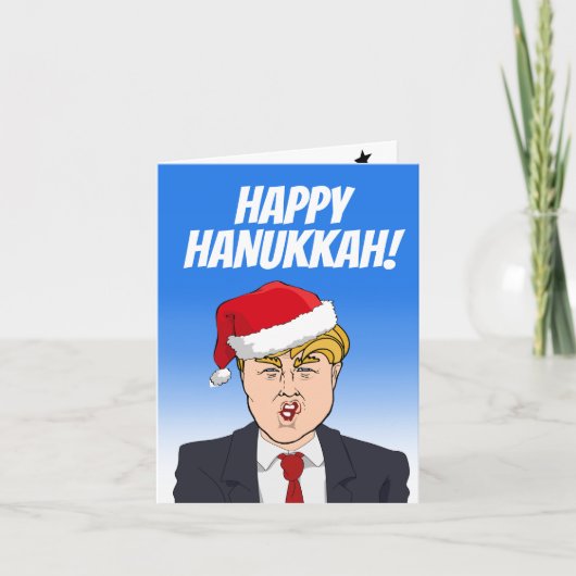 Prettig Hanukkah van Donald Trump Kaart (Voorkant)