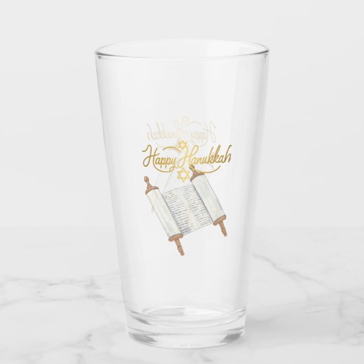 Prettig Hanukkah-vermaak Glas (Voorkant)