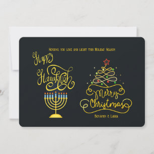 Prettig Hanukkah Zalig Kerst Kerstkaart