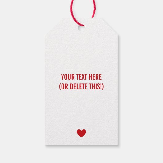 Prettig hartjes Valentijnsdag Cadeaulabel (Achterkant)