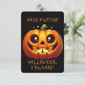 Prettig heksig Halloween Kaart (Staand voorkant)