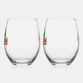 Prettig & Helder Het is Kersttijd Wijnglas Zonder Voet (Links)