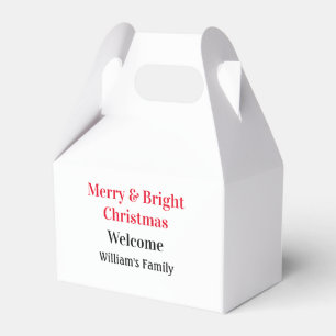 Prettig helder Kerstmis voeg familienaam toe welko Bedankdoosjes