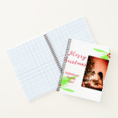 Prettig helder Kerstmis voeg familienaam toe welko Notitieboek (Binnen)