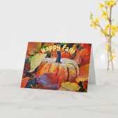 Prettig herfstseizoen kunstkaart kaart (Gele Bloem)