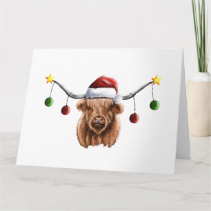 Prettig Hielan Koe Kerstdag Kaart