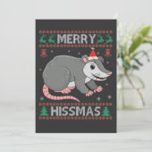 Prettig Hissmas Grappige Lelijke Kerstmuts Opossum Aankondiging (Staand voorkant)