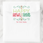 Prettig Hoe-lidag Feestelijke Kerstviering Huisdie Vierkante Sticker (Tas)