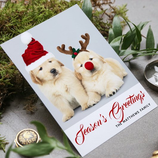 Prettig Hoe-lidamaanden Seizoensgroeten Foto Kerst Feestdagenkaart