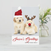 Prettig Hoe-lidamaanden Seizoensgroeten Foto Kerst Feestdagenkaart (Staand voorkant)