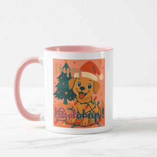 Prettig Hoe-lidays! Cute & Grappige Hond Mok (Links)