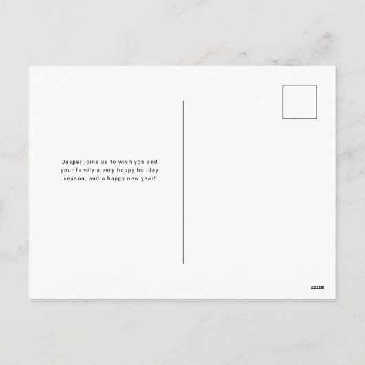 Prettig Hoe-liedags | Cute huisdier hond Kerst fot Feestdagenkaart (Achterkant)