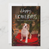 Prettig Hoeledfeest | Cute Pet Hond Kerst Foto Feestdagenkaart (Voorkant)