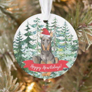 Prettig Hoewietdagen Dobermann Kerstmis Ornament