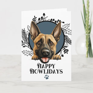 Prettig Howlidays Belgische Mechelse Herder Hond K Feestdagen Kaart