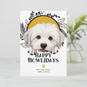 Prettig Howlidays Coton De Tulear hond Kerstmis Feestdagenkaart (Staand voorkant)