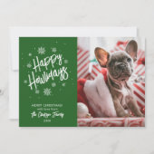 Prettig Howlidays Cute Huisdier Sneeuwvlok Foto Ui Kaart (Voorkant)