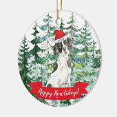 Prettig Howlidays Engelse Pointer Kerst Ornament (Links)